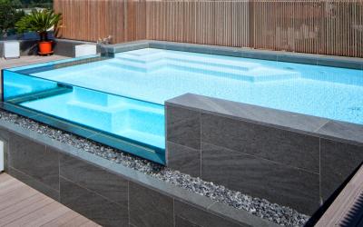 Piscina Sfioro Cascata Vetro Crystal 1